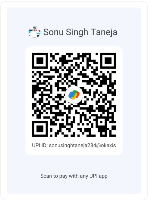 UPI QR code to pay Sonu Singh Taneja at sonusinghtaneja284@okaxis